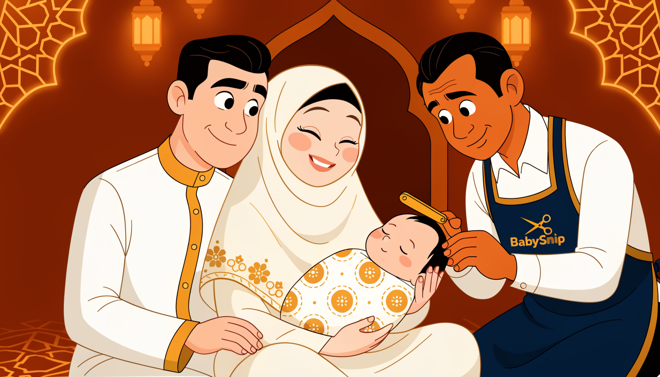 Aqiqah baby hair shaving ceremony